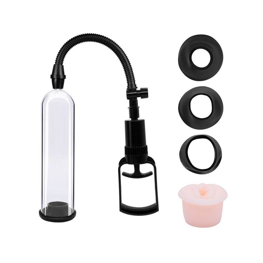 Bomba de pene manual con base de vagina