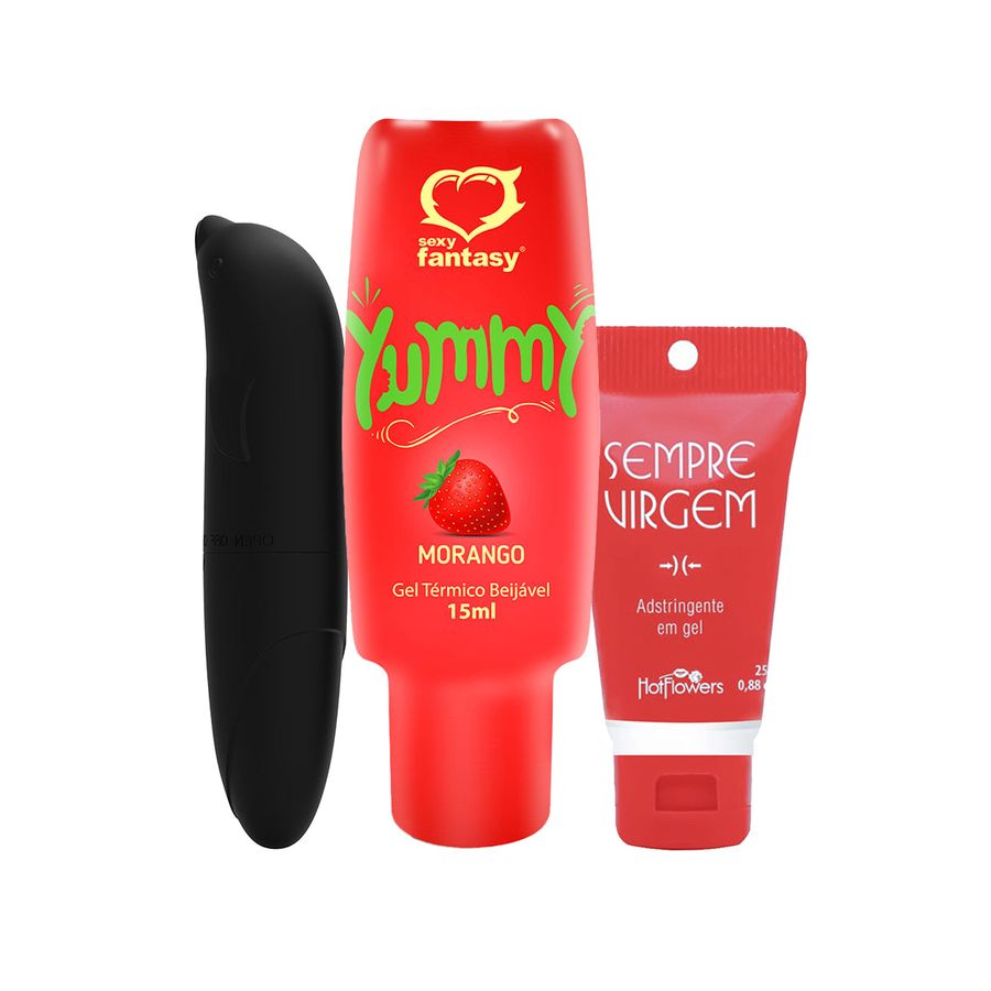 Kit Vibrador delfin + Lub sabor calor + estrechante vaginal