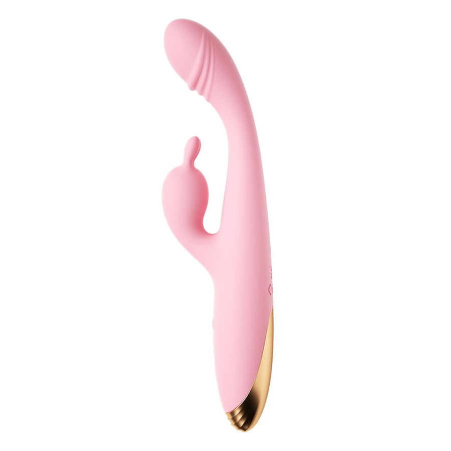 Vibrador de punto G con forma de conejito Vip Mix con glande saliente y estimulador de clítoris