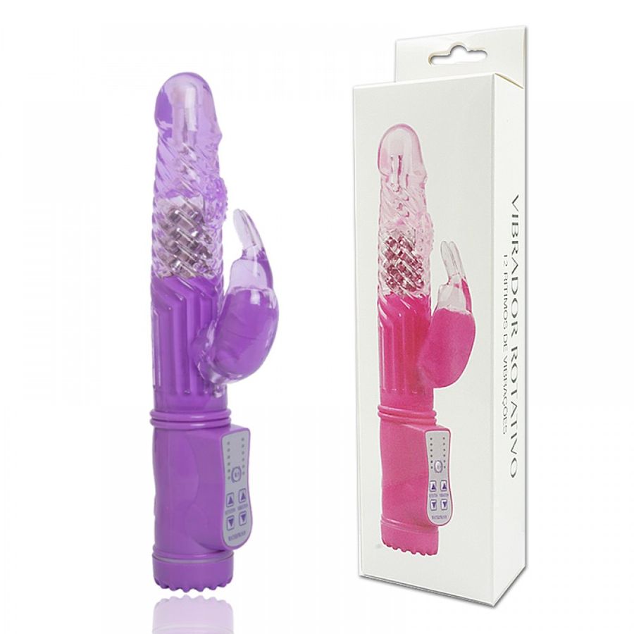 Vibrador giratorio con texturas en espiral y 12 funciones