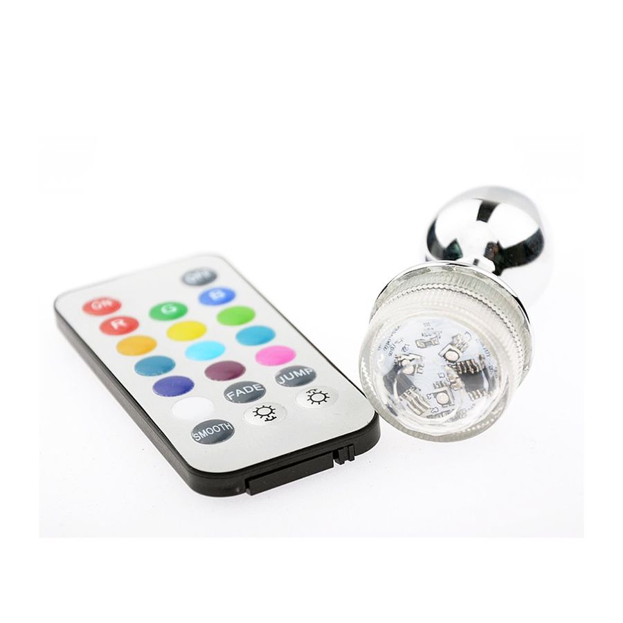 Plug anal LED con 13 colores talla G y control remoto