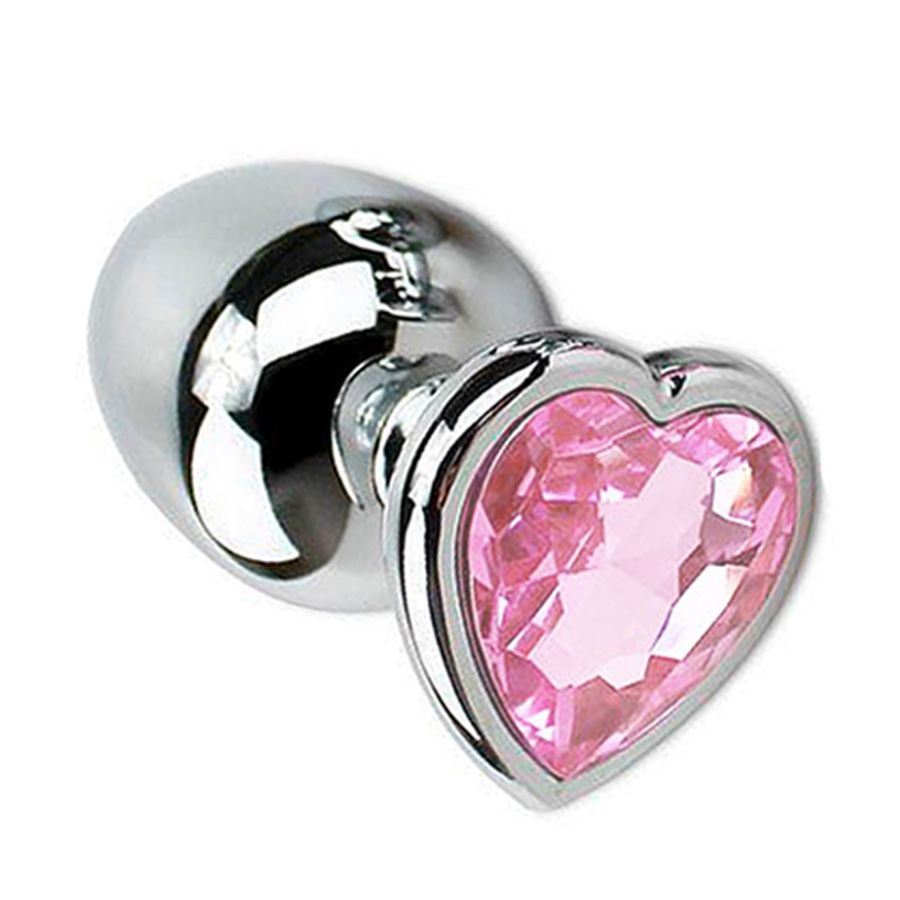 Plug Anal Cónico con Forma de Corazón Cristal