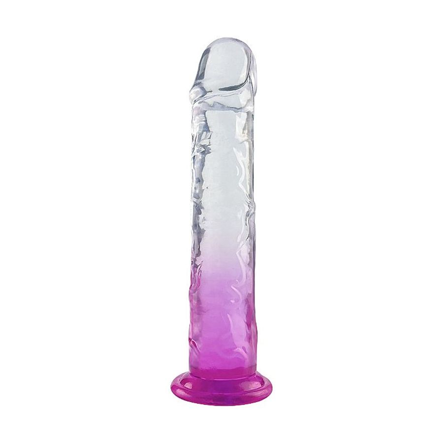 Consolador Realista Flexible y Transparente 19.5x3.8cm