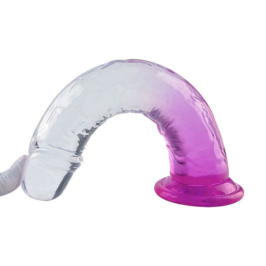 Consolador Realista Flexible y Transparente 19.5x3.8cm