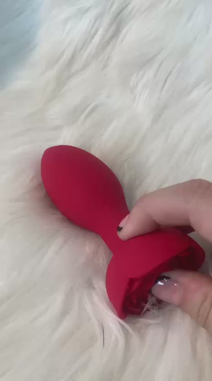 Plug anal vibrador giratorio rosa con control por aplicación