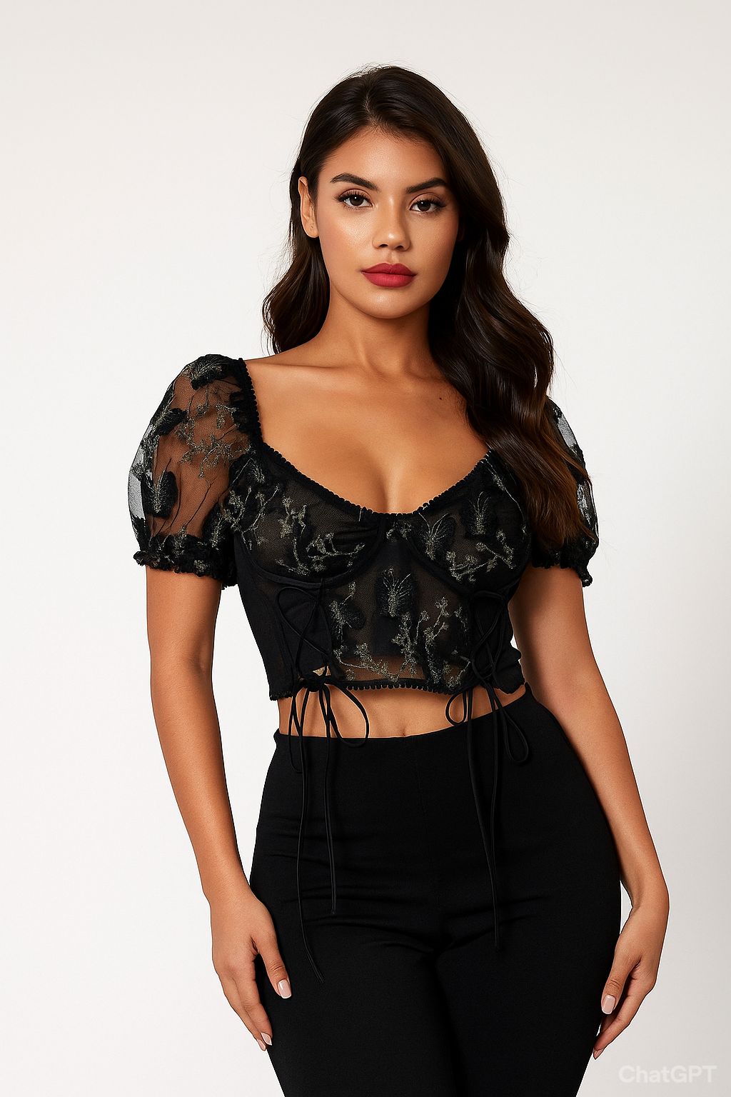 Top Venecia negro