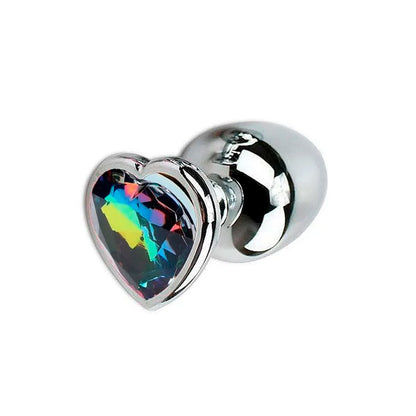 Plug Anal Cónico con Forma de Corazón Cristal
