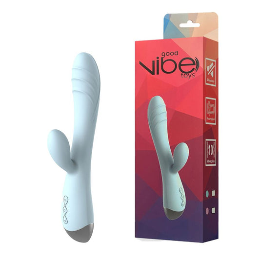 Vibrador de punto G con estimulador de clítoris y 10 modos de vibración