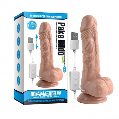 Dildo protésico realista con 10 modos de vibración y 7 movimientos.