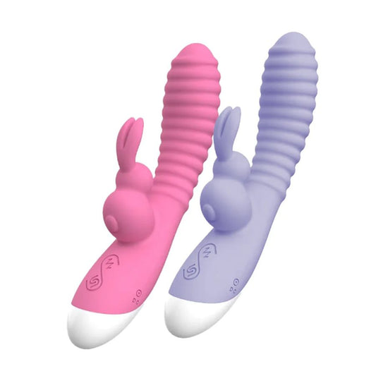 Vibrador de conejo texturizado Libb con estimulador y 10 modos de vibración