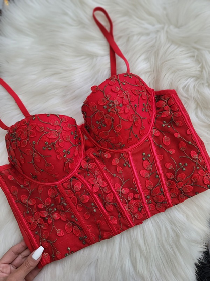 Top corset Rojo M/L