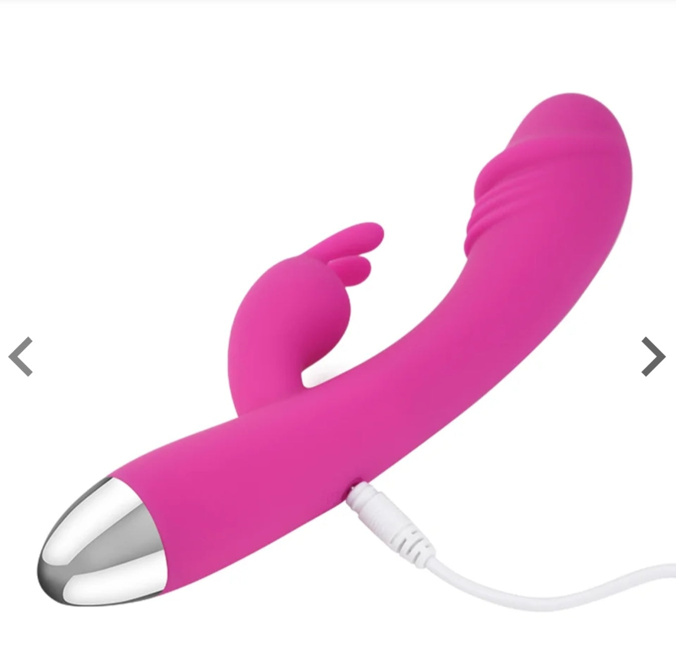 Vibrador con forma de conejo y estimulador clitoriano