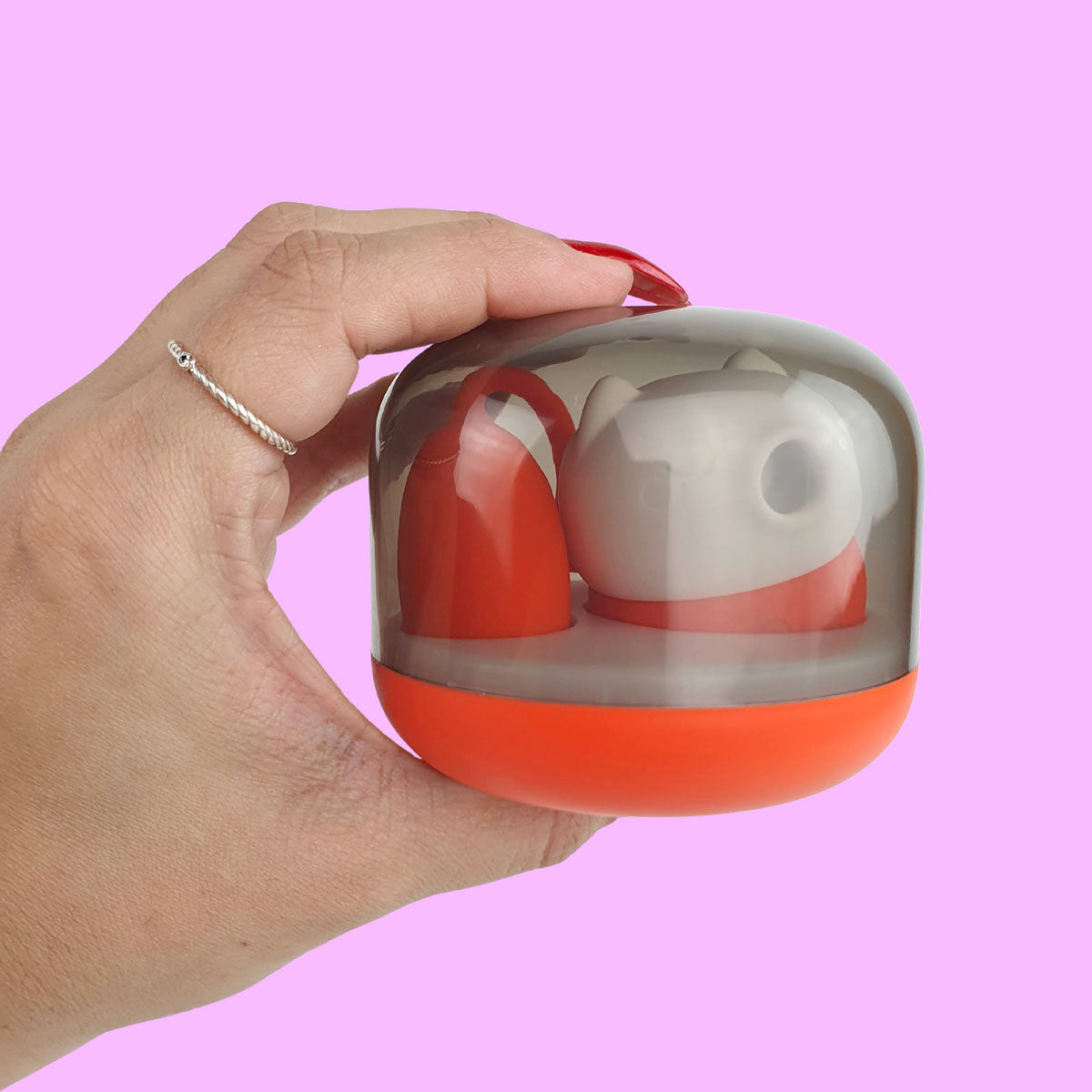 Vibrador de silicona con forma de gatito para la estimulación del punto G y el clítoris con 10 modos de vibración y pulsación