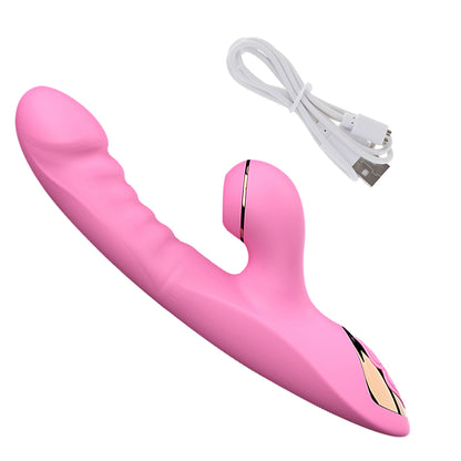 Vibrador con succionador de clítoris y calefacción