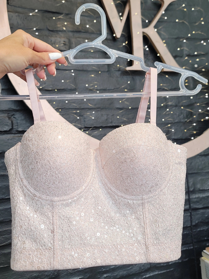 Top corset rosa