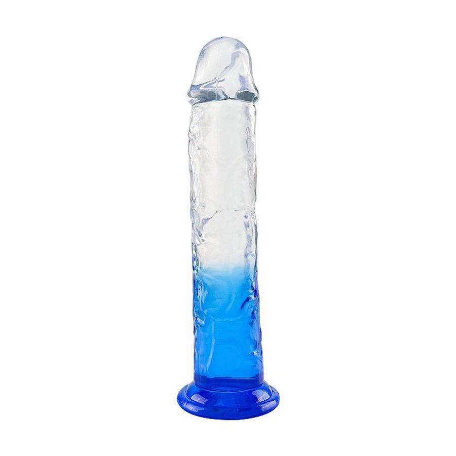 Consolador Realista Flexible y Transparente 19.5x3.8cm